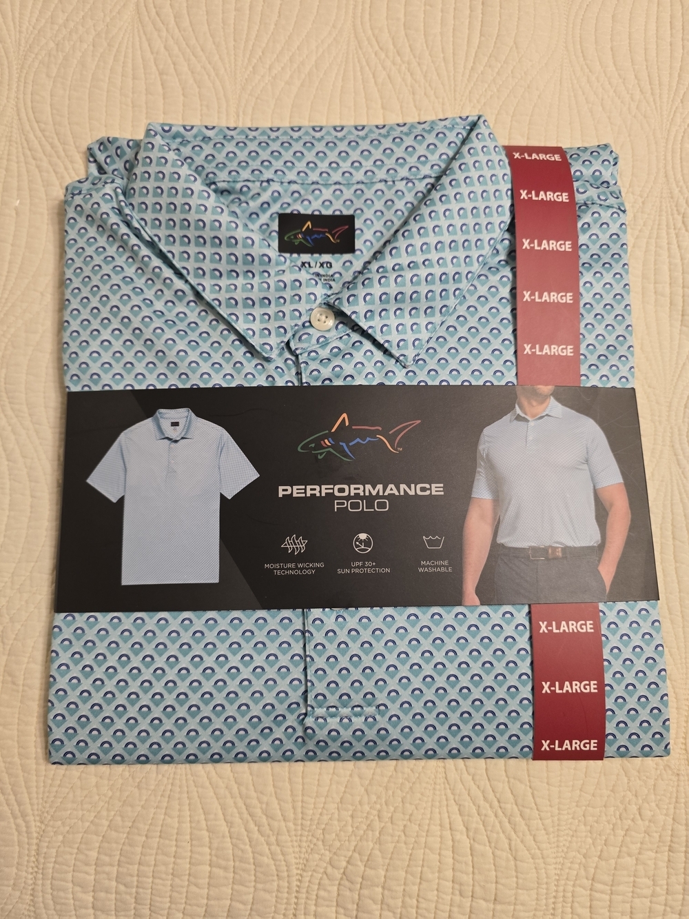 NWT Greg Norman Collection Short Sleeve Performance Polo Shirt
